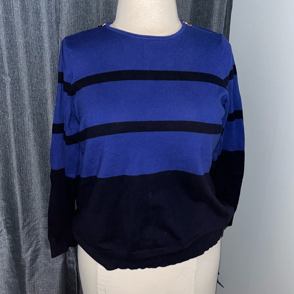 Lauren Ralph Lauren Blue Strip Sweater